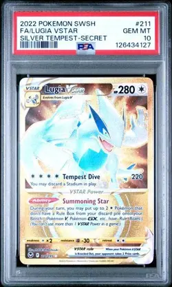 Pokemon Lugia VSTAR 211/195 Silver Tempest Secret Full Art Holo PSA 10 2022 211 - Image 1