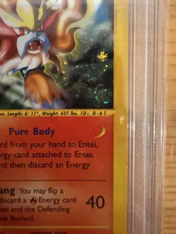 2003 POKEMON AQUAPOLIS #H8 ENTEI-HOLO PSA 8 SWIRL - Image 2