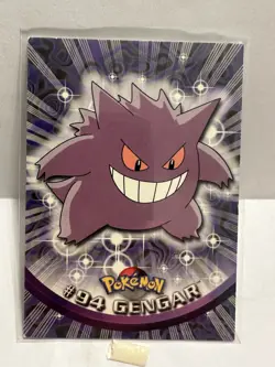 #94 Gengar Topps TV Animation Edition Blue Logo LP Pokemon Vintage - Image 1
