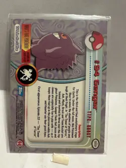 #94 Gengar Topps TV Animation Edition Blue Logo LP Pokemon Vintage - Image 2