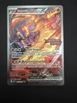 Pokemon TCG Team Rocket's Moltres EX 229/182 Destined Rivals Sir STAMPED - Image 1