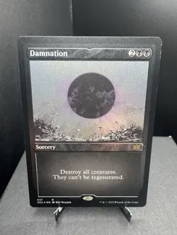 MTG 2X2 Double Masters Damnation Etched Foil Rare LP/NM - Image 1