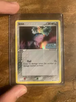 Pokemon TCG Aron 44/100 EX Crystal Guardians Stamped Holo NM - Image 1