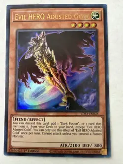 Yugioh - Evil HERO Adusted Gold - Ultra - 1st - LDS3-EN025 - NM - Image 1