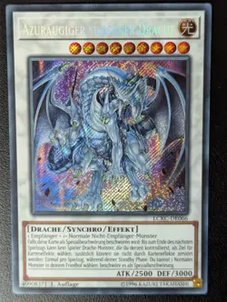 Azuraugiger silberner Drache LCKC-DE066 Secret Rare Deutsch NM Yugioh - Image 1
