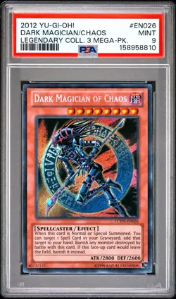 2012 Yu-Gi-Oh! Dark Magician Of Chaos Mega Pack Unlimited LCYW-EN026 PSA 9 - Image 1
