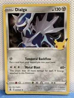 Dialga 020/025 Holo Rare Pokemon TCG Celebrations 25th Anniversary NM - Image 1