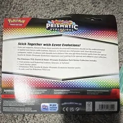 Pokemon TCG Prismatic Evolutions Tech Sticker Collection 3 Packs - Image 3