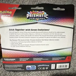 Pokemon TCG Prismatic Evolutions Tech Sticker Collection 3 Packs - Image 5