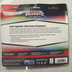 Pokemon TCG Prismatic Evolutions Tech Sticker Collection-Glaceon-3 Booster Packs - Image 2