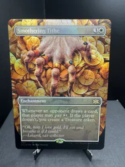 MTG 2X2 Double Masters Smothering Tithe Borderless Foil NM - Image 1