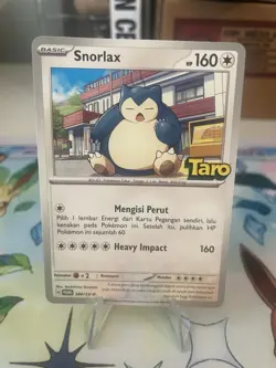 Snorlax 286/SV-P Taro Promo Indonesian Pokemon Card NM - Image 1
