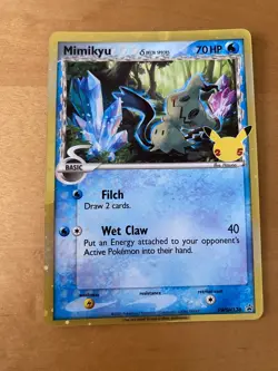Pokemon Mimikyu SWSH136 Celebrations Promo Card Near Mint Condition - Image 1