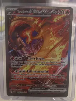 Pokemon TCG Team Rockets Moltres EX Holo Card 229/182 Sir Destined Rivals - Image 1