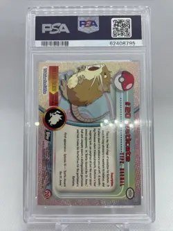 #20 Raticate Topps TV Animation Series 1 Black Logo Pokemon Card PSA 9 MINT - Image 2