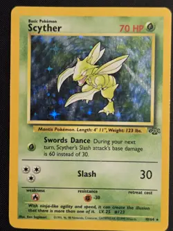 Pokemon TCG Scyther [Jungle] Holo Rare Card #10 - Image 1
