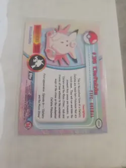 Pokemon Card - Clefable #36 - Topps Series 1 - Holo NM Rare Great Holofoil - Image 3