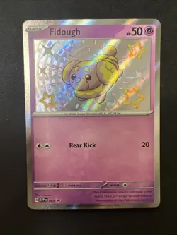 Pokemon TCG Fidough SVP069 Paldean Fates Black Star Promo Shiny Holo 2024 - Image 1