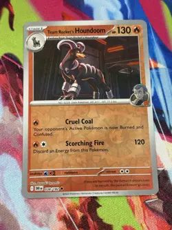Pokemon Destined Rivals #38/182 Team Rocket's Houndoom Reverse Holo - Image 3