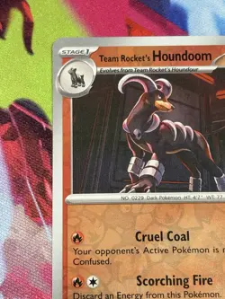 Pokemon Destined Rivals #38/182 Team Rocket's Houndoom Reverse Holo - Image 4