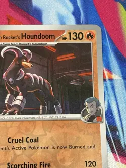 Pokemon Destined Rivals #38/182 Team Rocket's Houndoom Reverse Holo - Image 5