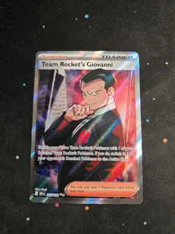 Team Rocket's Giovanni 225/182 Ultra Rare Destined Rivals Pokemon NM - Image 1