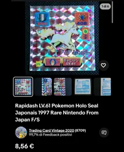 Ponyta and Rapidash Pokemon Sticker Total of 5 items From Japan - Image 1