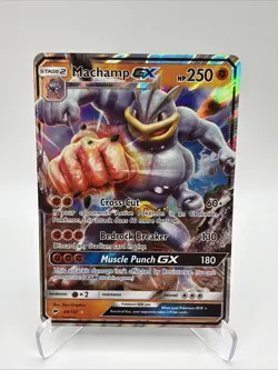 Machamp GX 64/147 Sm-Burning Shadows Holo English 250 HP Ultra Rare Pokemon TCG - Image 1