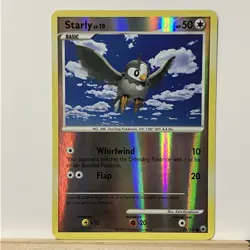 Starly Majestic Dawn Reverse Holo Pokemon TCG 75/100 Diamond & Pearl Common 2008 - Image 1