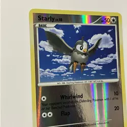 Starly Majestic Dawn Reverse Holo Pokemon TCG 75/100 Diamond & Pearl Common 2008 - Image 4