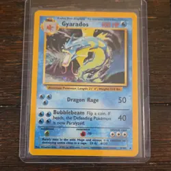 Pokemon Gyarados 6/102 Base Set Unlimited Holo Rare ENG 1999 100 HP - Image 1