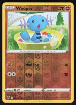 Wooper 083/185 Common Vivid Voltage Pokemon Reverse Holo Near Mint - Image 1