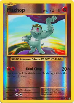Pokemon - Machop - 57/108 - Common - Reverse Holo - XY - Evolutions - NM - Image 1