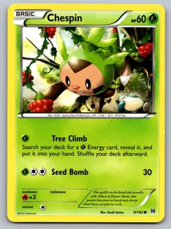 Chespin 9/162 Common BREAKthrough Pokemon Lightly Played - Image 1