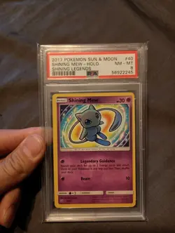 Pokemon 2017 Sun & Moon Shining Legends Shining Mew Psa 8 - Image 1