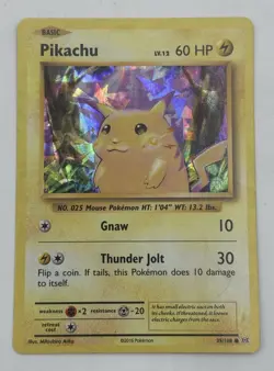 Pokemon Pikachu 35/108 Cracked Ice Holo Rare Pokemon Exclusives - Image 1