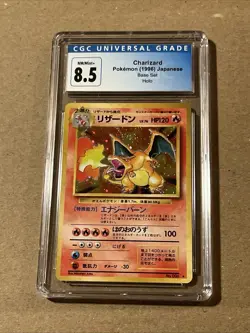 Charizard Holo Rare Japanese Base Set Basic No. 006 CGC 8.5 NM/Mint Pokemon - Image 1
