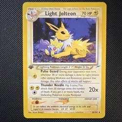 Pokemon TCG Light Jolteon Neo Destiny 1st Edition Uncommon English - Image 1