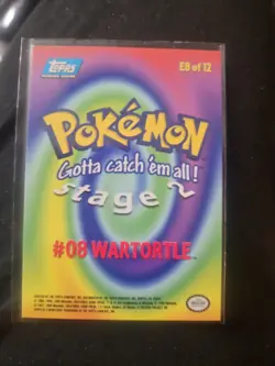 Mewtwo Strikes Back 1999 topps Pokemon The First Movie Rainbow Foil E8 Wartortle - Image 2