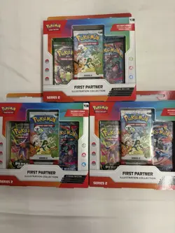 Pokemon TCG First Partner Illustration Collection Series 2 Lot of 3 Sealed - Image 1