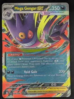 Mega Gengar ex 056/094 Near Mint Phantasmal Flames Double Rare Pokemon - Image 1