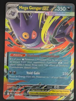 Mega Gengar ex 056/094 Near Mint Phantasmal Flames Double Rare Pokemon - Image 1
