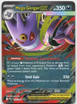 Mega Gengar ex 056/094 Double Rare Phantasmal Flames Pokemon Near Mint - Image 1