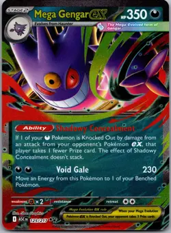 Mega Gengar ex 056/094 Double Rare Phantasmal Flames Pokemon Near Mint - Image 1