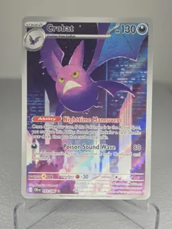Crobat 093/086 Chaos Rising Pokemon TCG Card Illustration Rare 93 NM Holo IR - Image 1