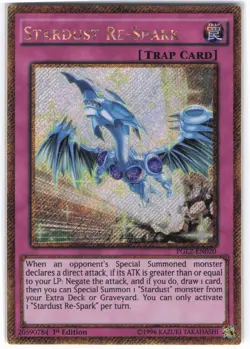 STARDUST RE-SPARK PGL2-EN020 GOLD SECRET RARE YU-GI-OH 1ST EDITION - Image 1