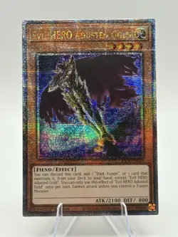 Evil Hero Adjusted Gold 1st Ed Quarter Century Secret Rare NM RA03-EN029 YUGIOH - Image 1