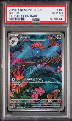 2023 Pokemon Obf EN-Obsidian Flames Gloom #198 Holo FA Illustration Rare PSA 10 - Image 1