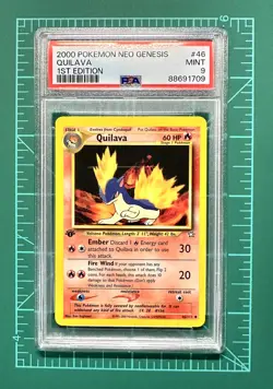 2000 POKEMON NEO GENESIS #46 QUILAVA 1ST EDITION PSA 9 - Image 1