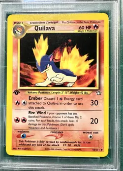 2000 POKEMON NEO GENESIS #46 QUILAVA 1ST EDITION PSA 9 - Image 2